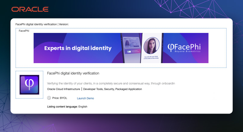FacePhi Oracle Verificação de Identidade
